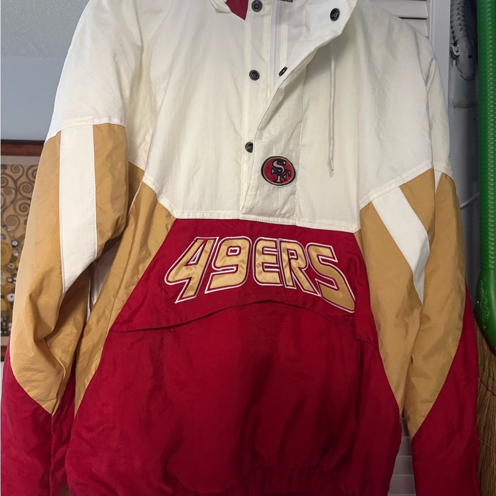 STARTER Red and Gold Windbreaker Jacket